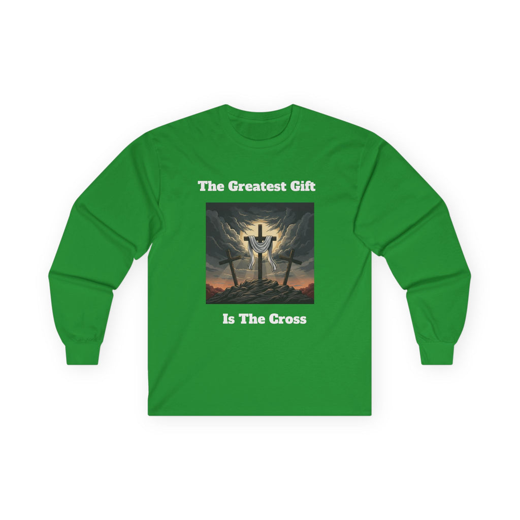 'The Greatest Gift Is The Cross' Long Sleeve Tee