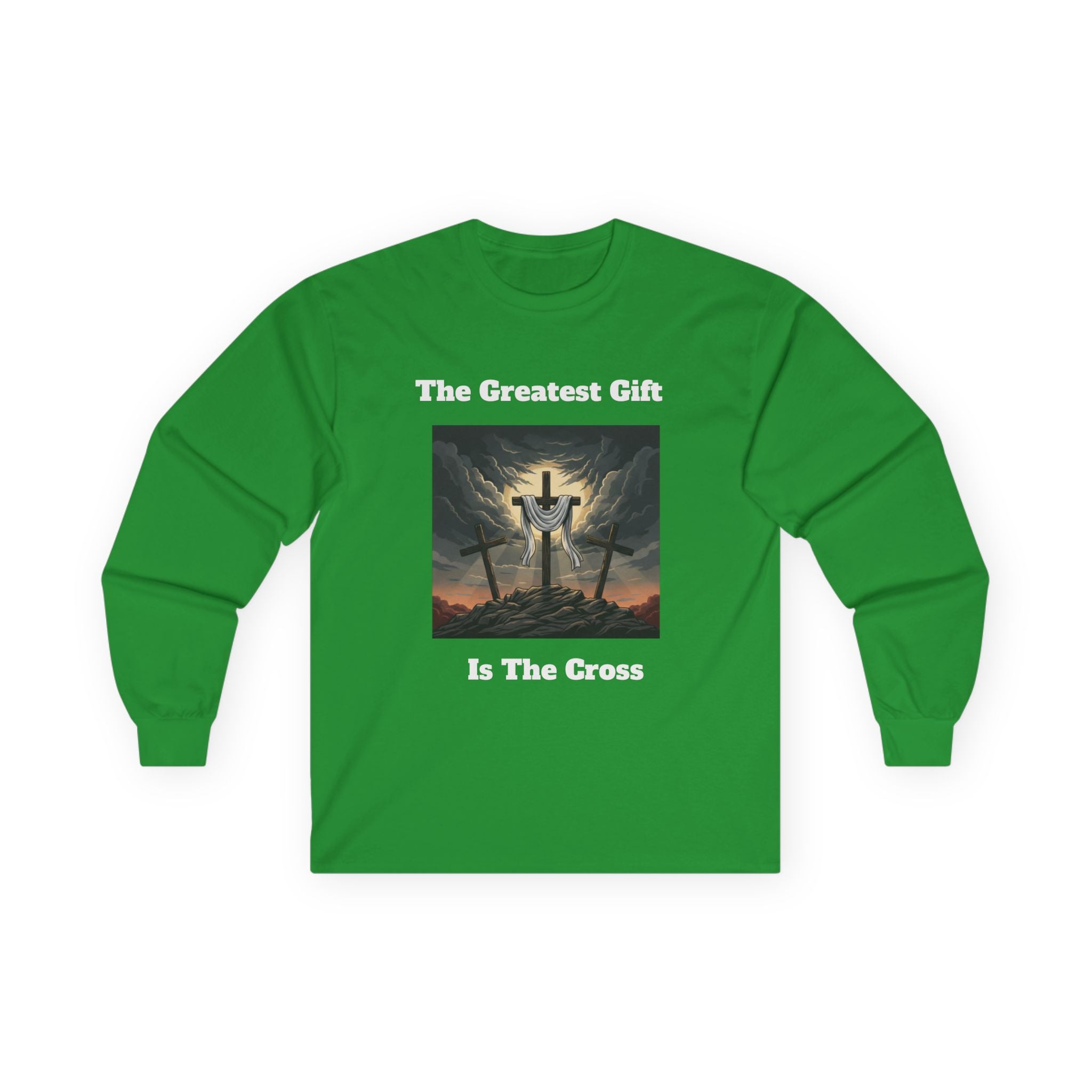'The Greatest Gift Is The Cross' Long Sleeve Tee