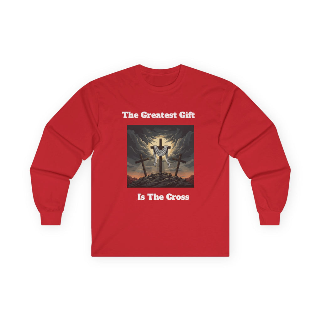 'The Greatest Gift Is The Cross' Long Sleeve Tee