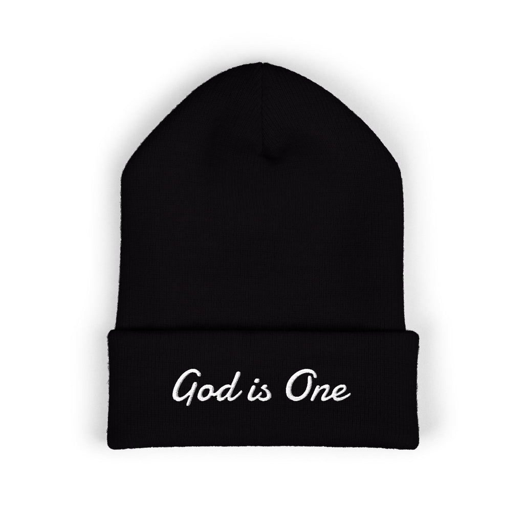 'God Is One' Embroidered Cuffed Beanie