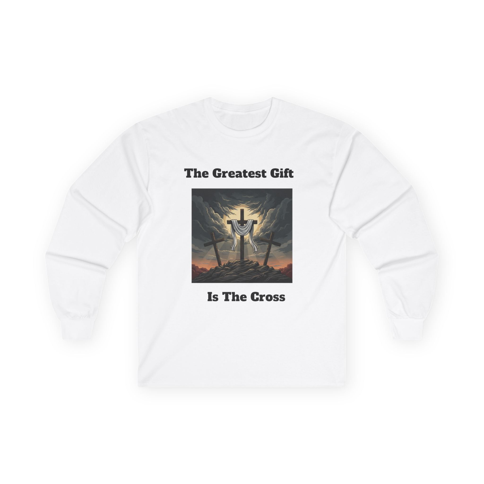 'The Greatest Gift Is The Cross' Long Sleeve Tee
