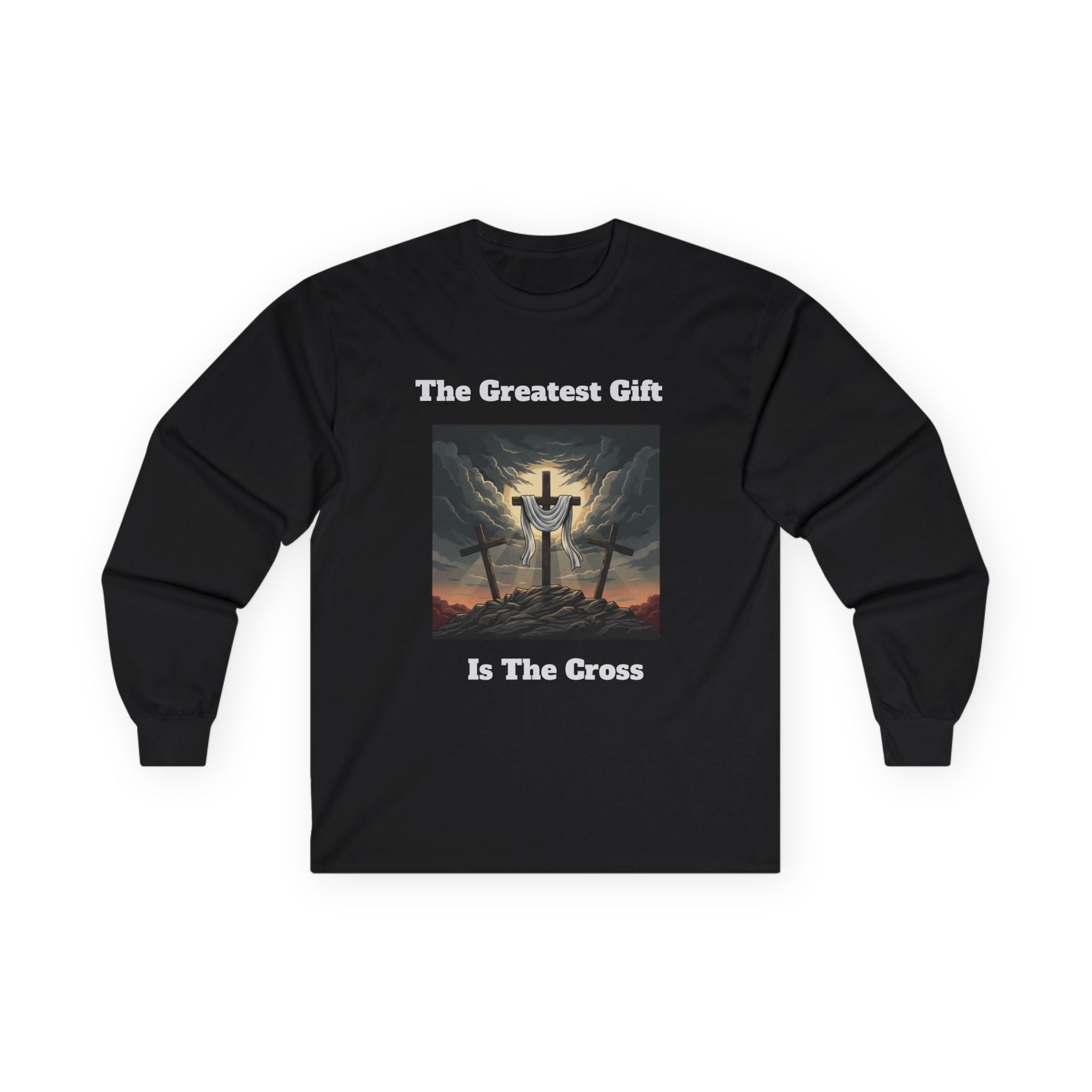 'The Greatest Gift Is The Cross' Long Sleeve Tee